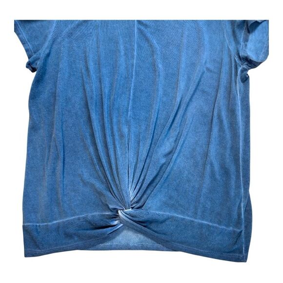 ❌❌ NOT FOR SALE Cable & Gauge Blue Short Sleeve Tie Front Tee Sz L - Picture 5 of 11